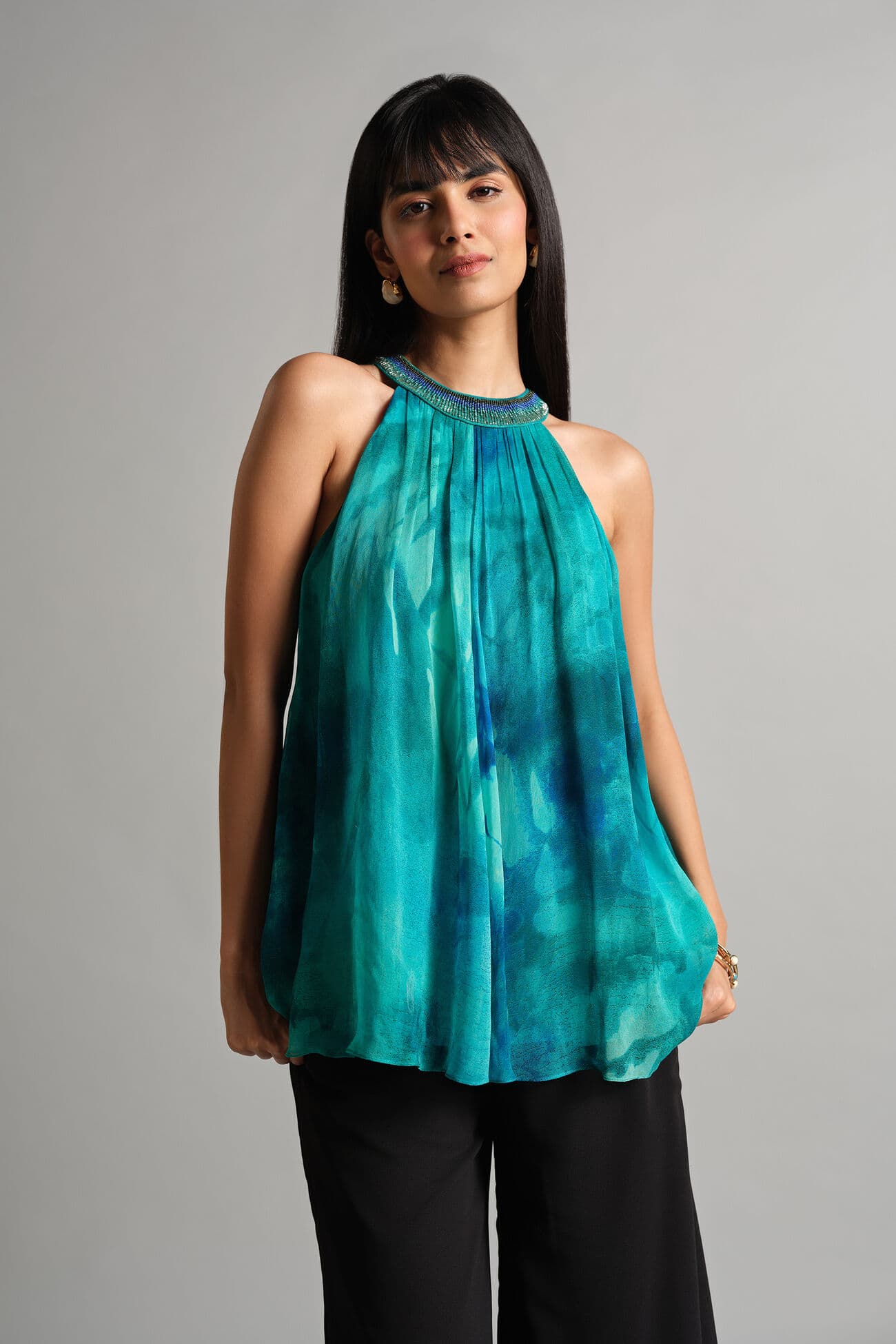 Floating Blues Halter Top
