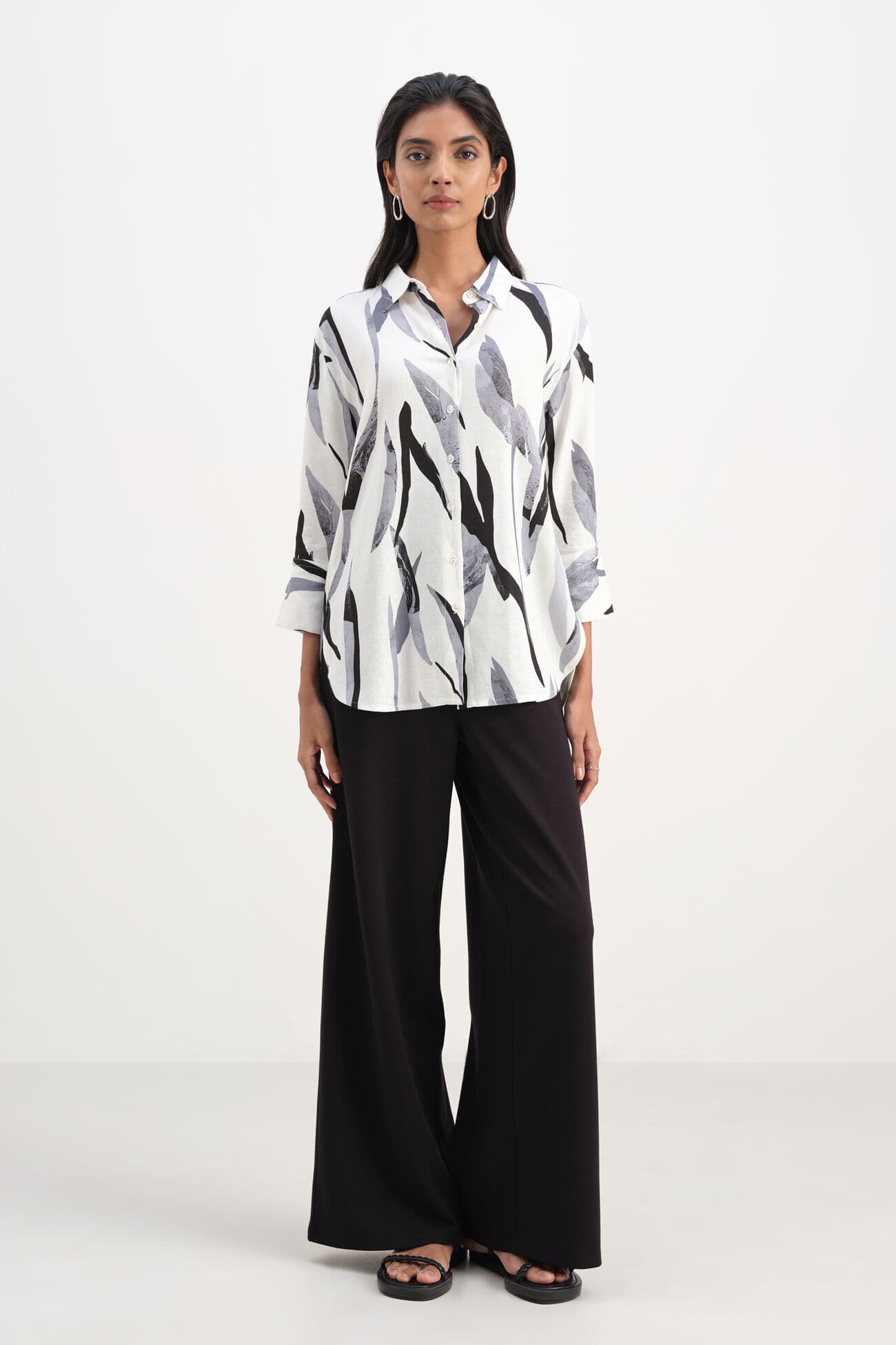 Monochrome Muse Linen Shirt