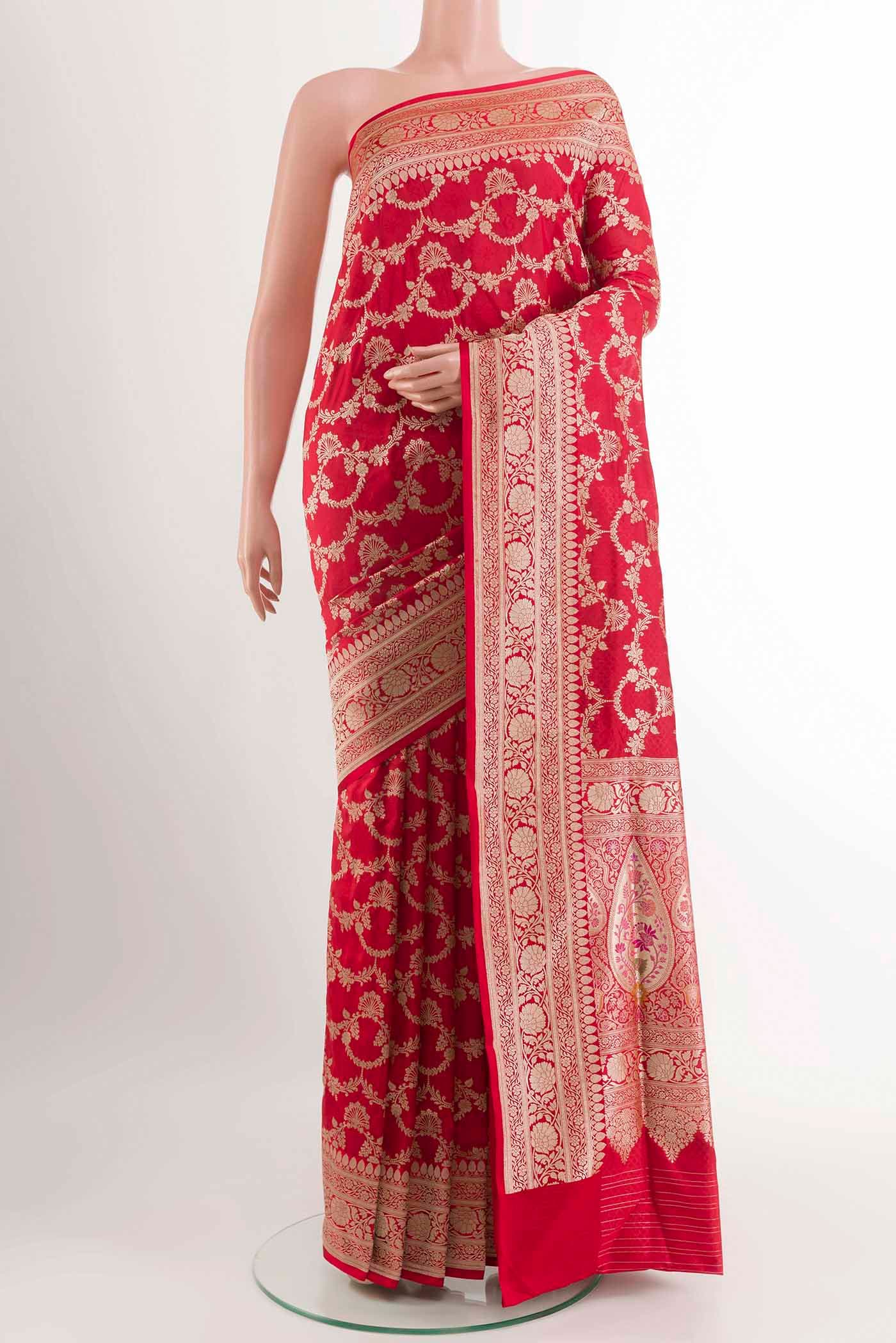 Red Banarasi Silk Saree