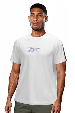 Men White Minimal Logo Casual Half Sleeve T-Shirt