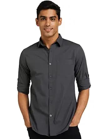 Solid Slim Fit Full Sleeve Casual Shirt