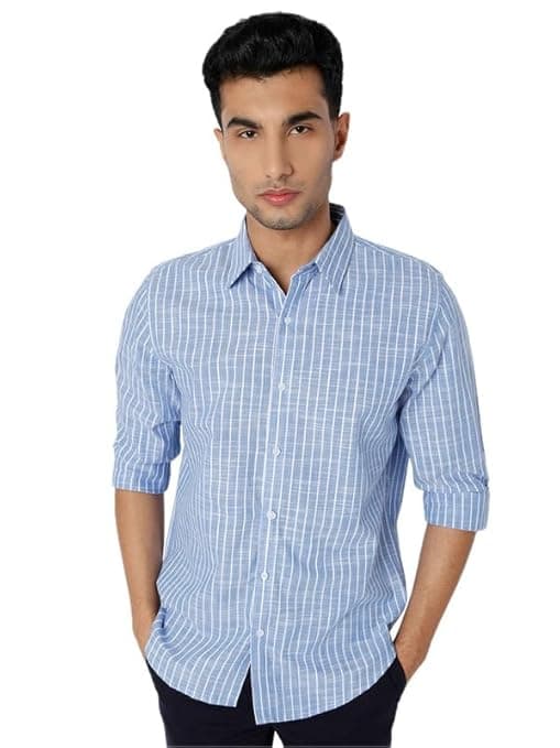 White Printed Stylish Casual Slim Fit Shirt