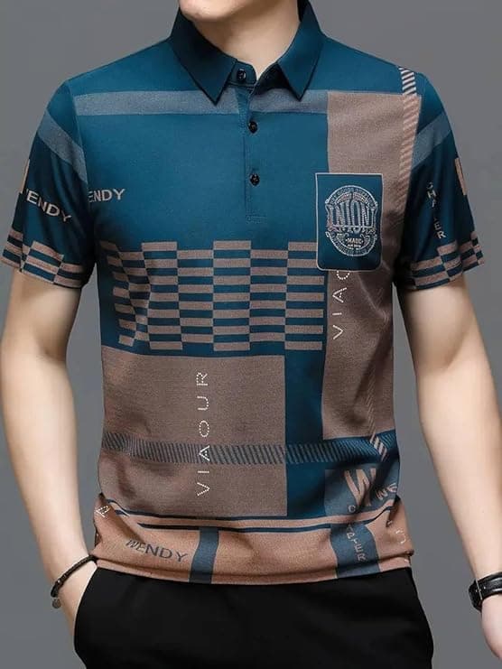 Blue Beige Check Casual Shirt