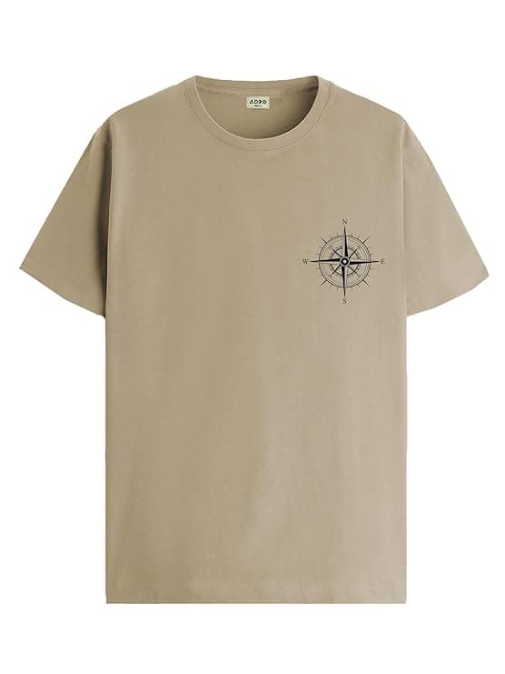 Grey half sleeve round neck t-shirt