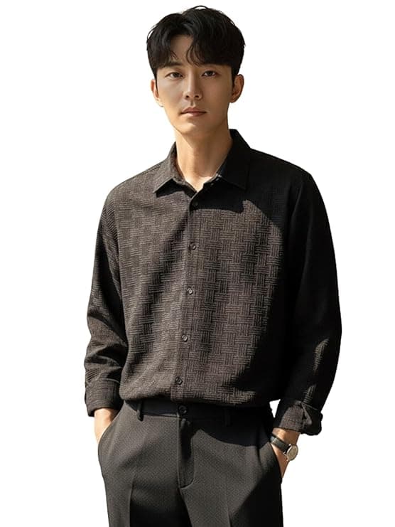 Textured Solid Full Sleeve Formal Shirt