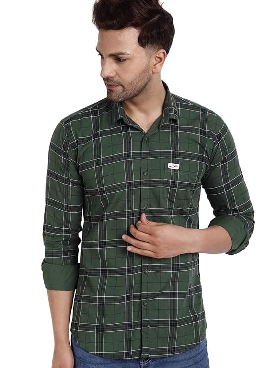 Stylish Checkered Slim Fit Casual Shirt