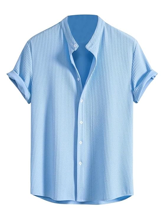 Men Premium Light Blue Casual Full Sleeve Shirt