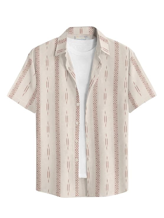 Grey Stripe Regular Fit Casual Shirt