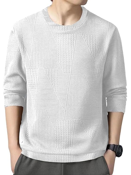 Men Brooklyn Printed Polo Collar Full Sleeve T-Shirt