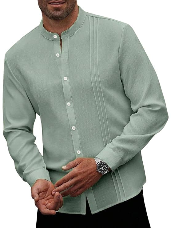 Mint Green Solid Casual Shirt