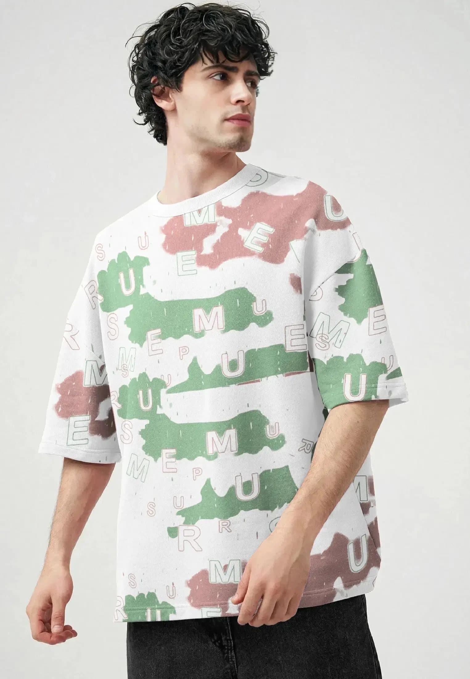 Pastel Camo Graphic T-Shirt