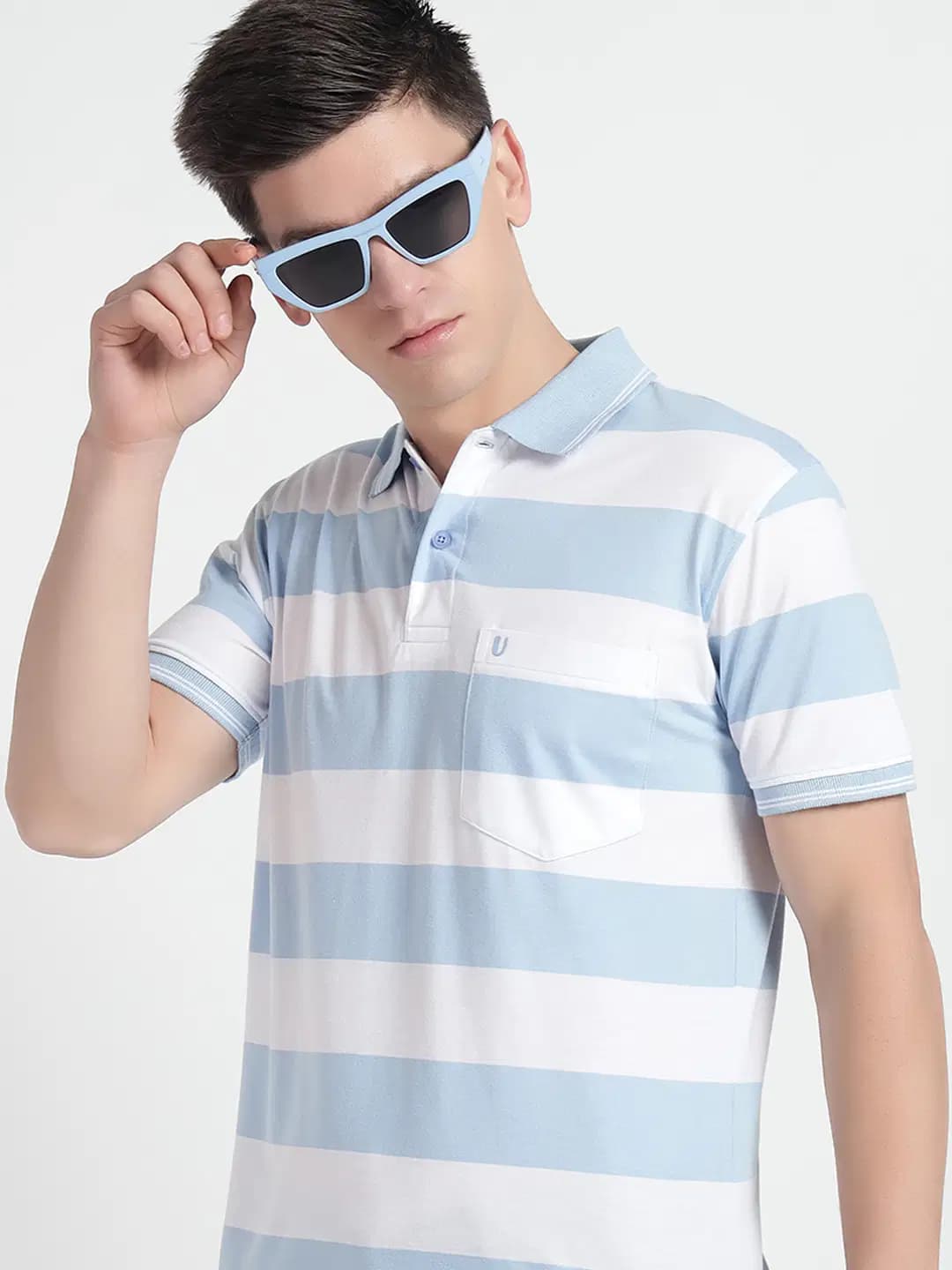 Pastel Minimal Pattern Polo T-Shirt