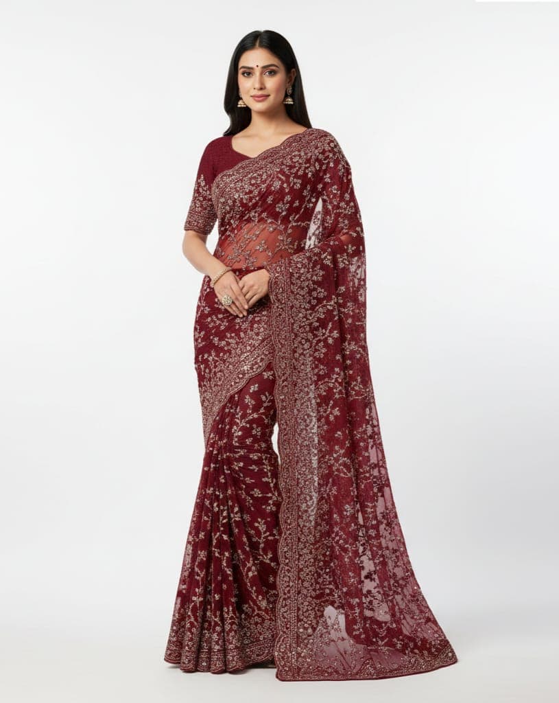 Meher Designer Net Saree