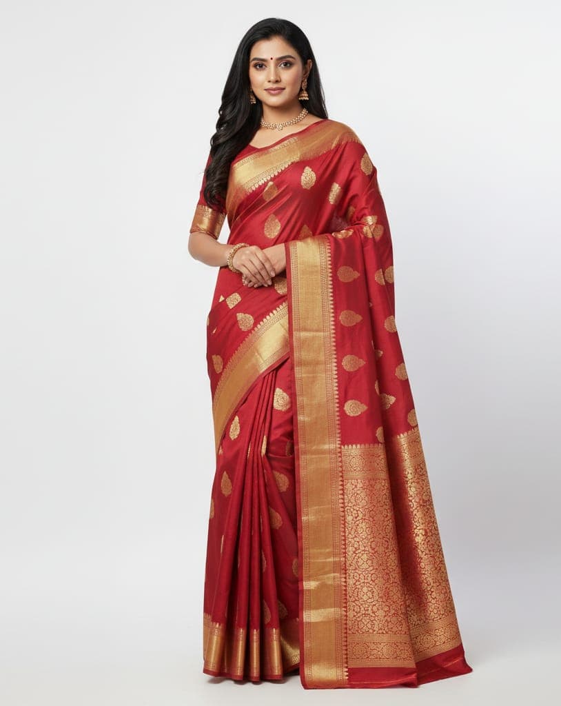 Ruby Kanjivaram Silk Saree
