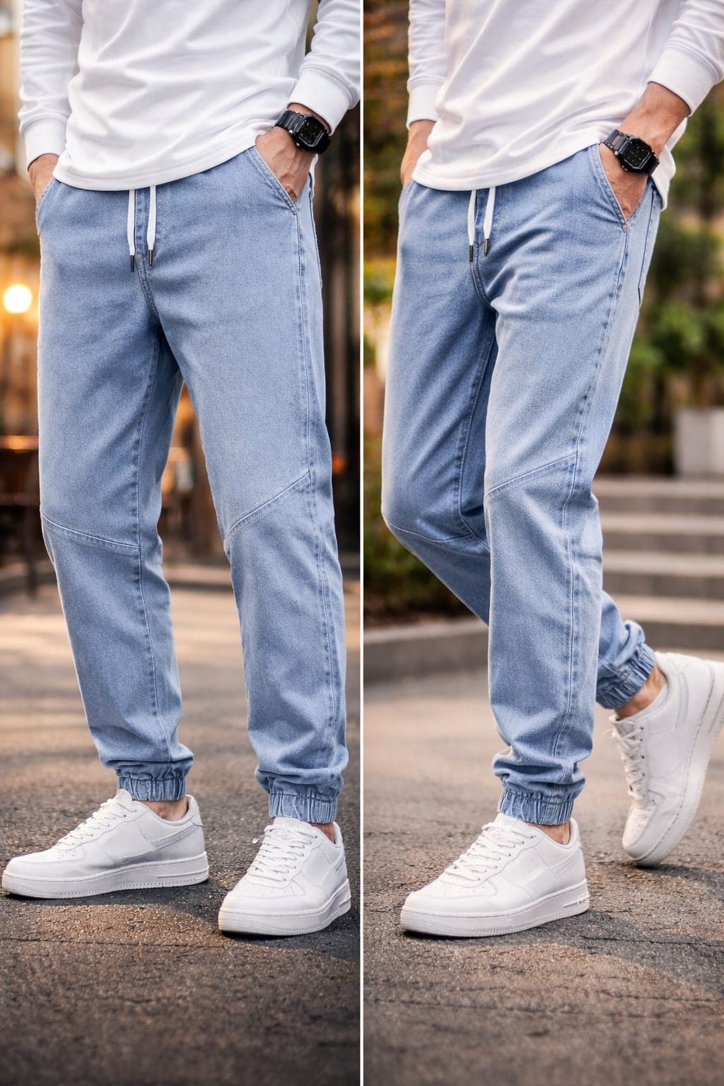 Skyline Drift Blue Jogger Denim Jeans