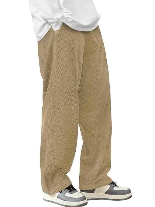Beige Relaxed Fit Casual Pants