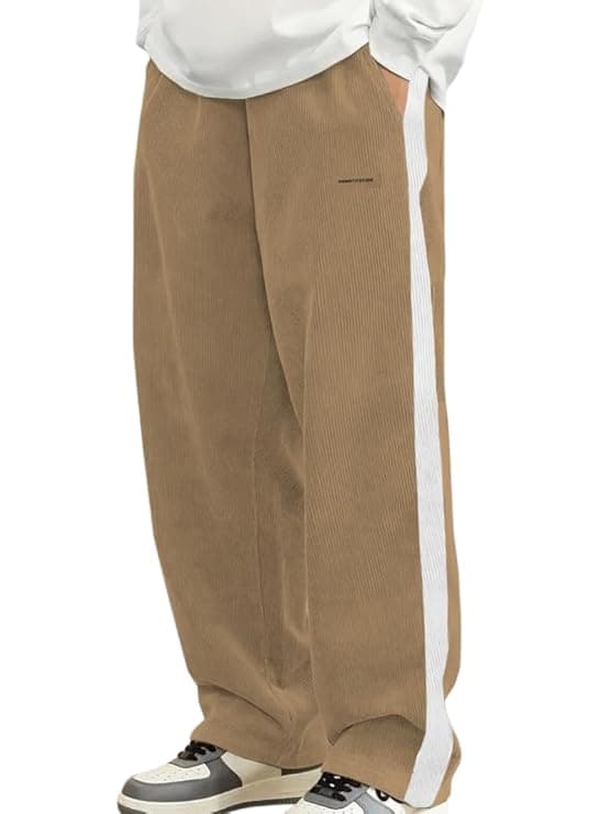 Beige Relaxed Street Style Trousers