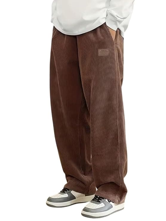 Brown Relaxed Corduroy Pants