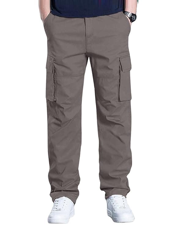 Steel Grey Utility Cargo Trousers