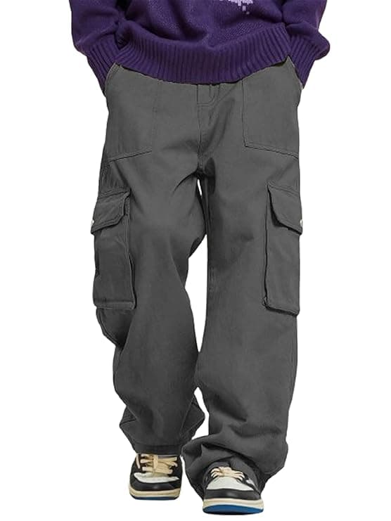 Grey Utility Cargo Trousers