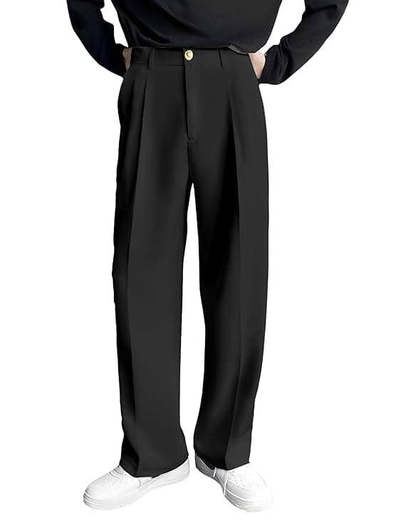Charcoal Pleated Formal Pants