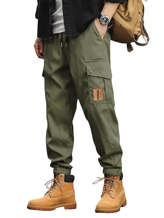 Olive Utility Cargo Trousers