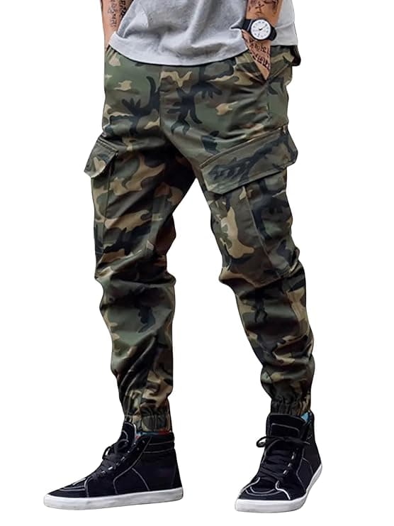Dark Camo Utility Cargo Trousers