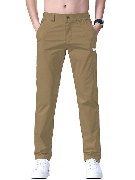 Olive Slim Fit Casual Trousers