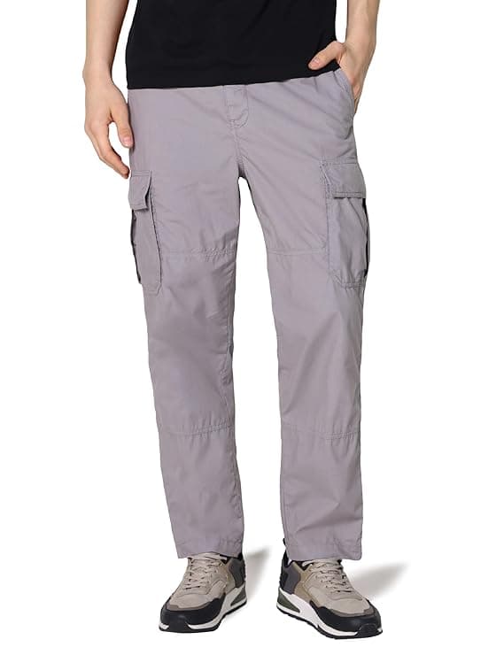 Light Grey Casual Cargo Trousers