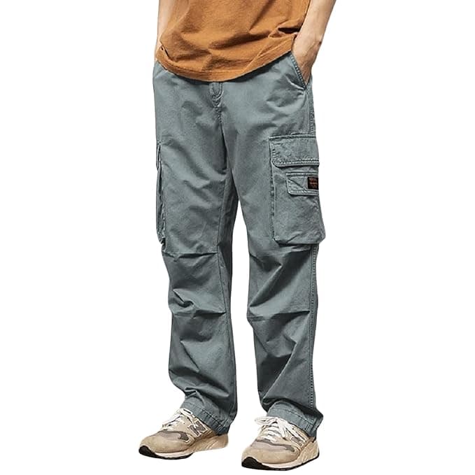 Light Blue Utility Cargo Trousers