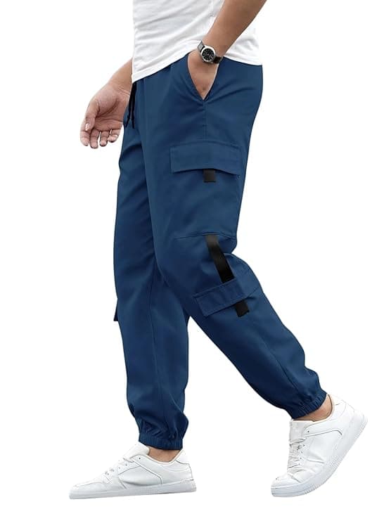 Blue Utility Cargo Trousers