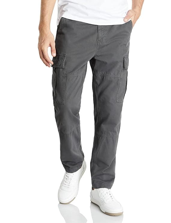 Charcoal Grey Cargo Casual Trousers